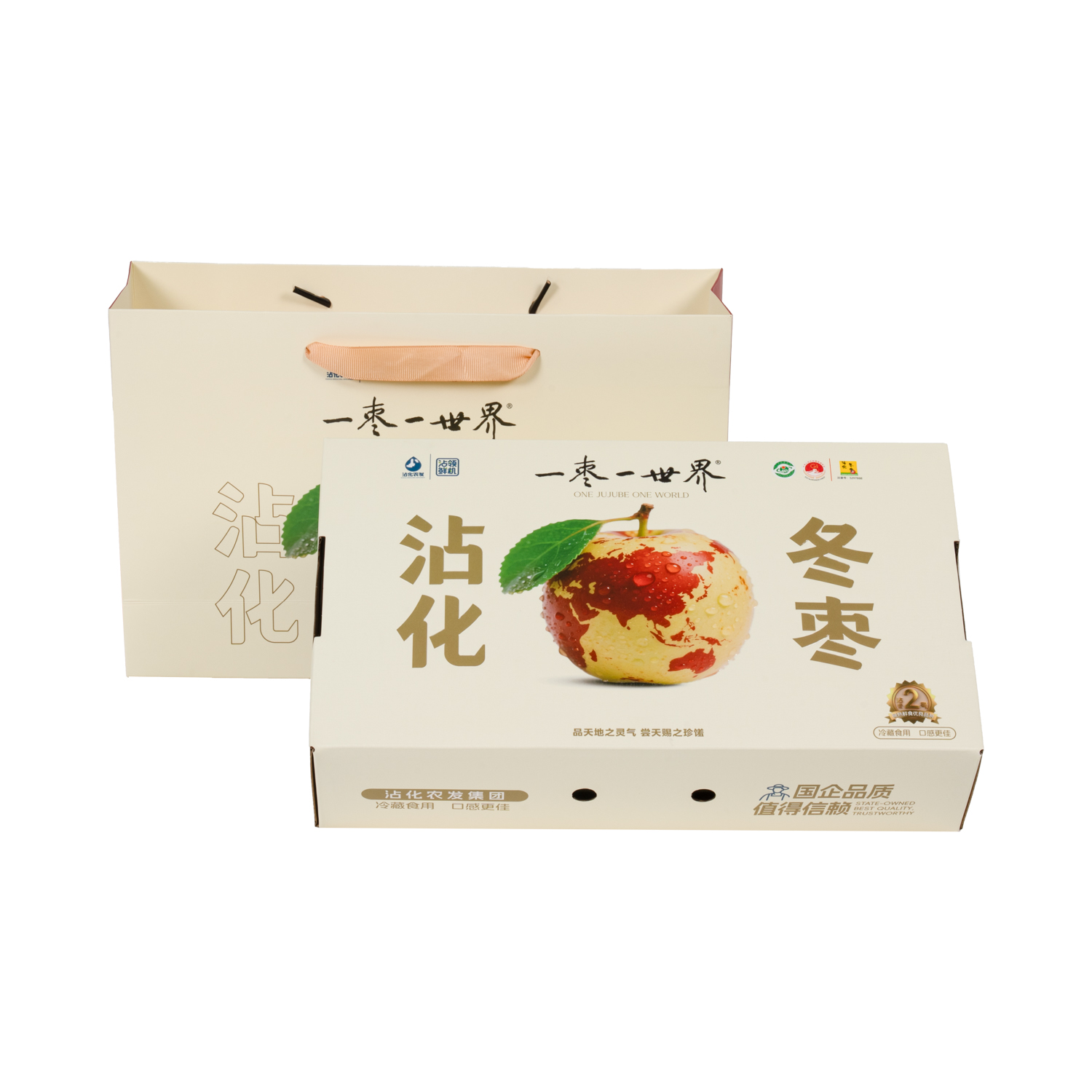 瓦楞盒 — 冬枣世界地图礼盒